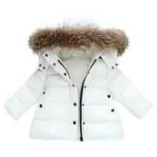 Детская одежда для девочек; зимняя теплая куртка средней и средней длины в Корейском стиле; утепленная бархатная куртка-пуховик с большим ворсом