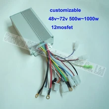 Электрический велосипед diy контроллер 48V60V72V 800 Вт 12 mosfet режим самообучения/бесщеточный DC концентратор контроллер двигателя 1000 Вт G-K005