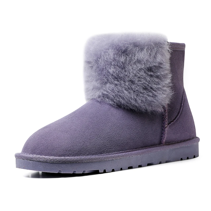 

Leather Snow Boots Female Short Tube Korean Version Of The Wild Student Boots Winter Warm Plus Velvet Women Cotton