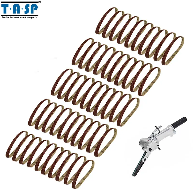

50 Pieces Sanding Belt 10X330mm ( 3/8"x13" ) with Grit 60 80 120 240