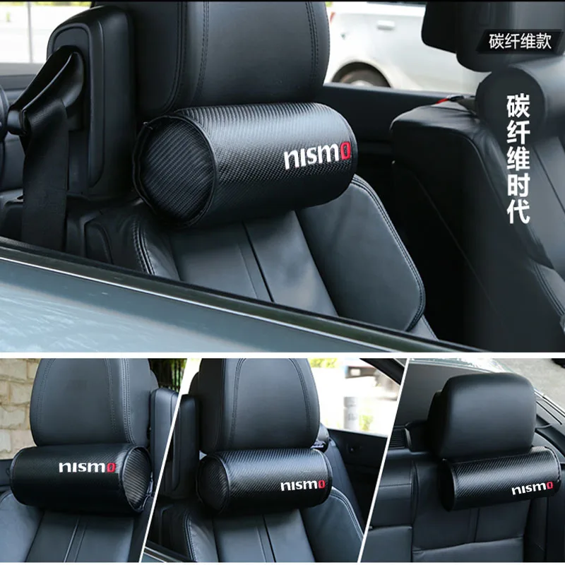 

2pcs nismo car neck pillow car interior decoration sticker for Nissan Tiida Sunny QASHQAI MARCH LIVINA TEANA X-TRAI