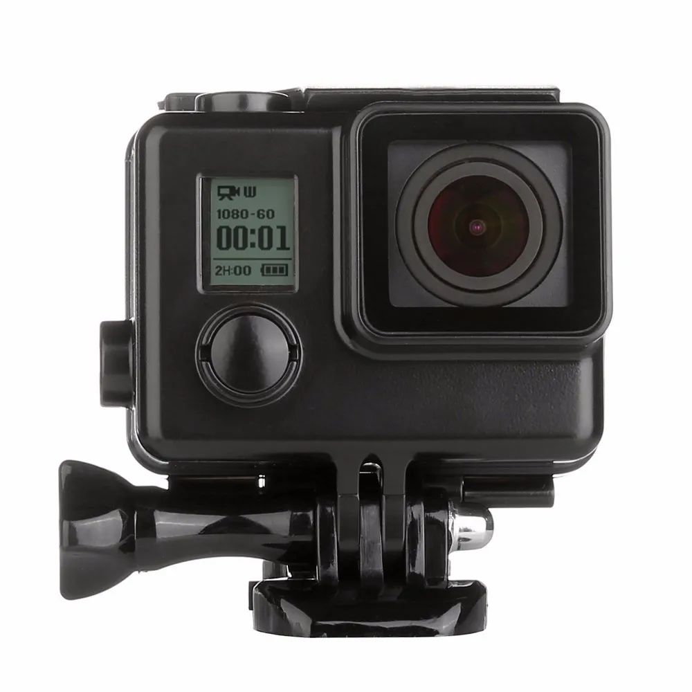 Для GoPro Водонепроницаемый случае плотные коробки GoPro Hero 4 Hero 3+ 3 3 подводный защитный черный Корпус для GoPro аксессуары