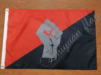 

3x5ft Flag Large Indoor Outdoor anarchy Flag with Sosyalist force freedom custom hobby History banner flag