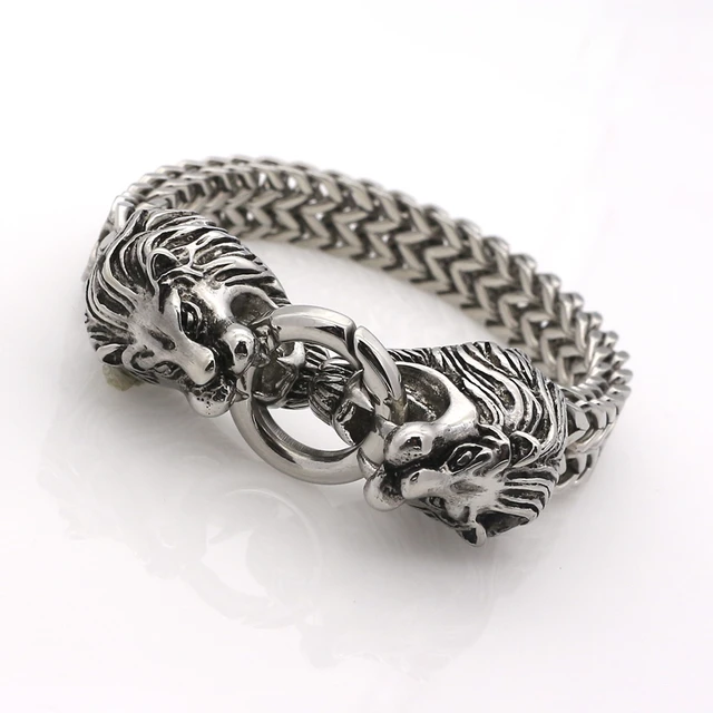 925 Sterling Silver Bracelet Lion Head Design Bracelet Fashion Turkish  Handmade | eBay
