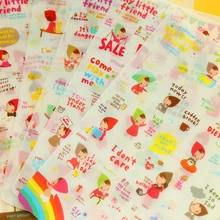 6 шт./компл. Kawaii Девушка серии наклейки Скрапбукинг стикер(ss-a703