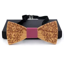 Новинка деревянная мужской галстук-бабочка Свадебная вечеринка модные мужские аксессуары бабочка деревянная Бабочка 3D галстук-бабочка ручной работы из дерева Gravata Corbata