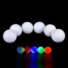 1Pc Light-up Color Flashing Glowing LED Electronic Golf Ball For Night Golfing Gift Drop shipping