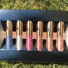 Красивый глазурованный бренд матовый блеск для губ легко носить стойкий блеск для губ водонепроницаемый блеск для губ 6 цветов в 1 комплекте