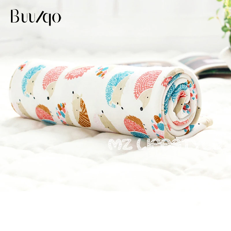 Buulqo, хлопок, трикотажная органическая ткань, напечатанная мультяшным рисунком, детская хлопковая трикотажная ткань для самостоятельного шитья