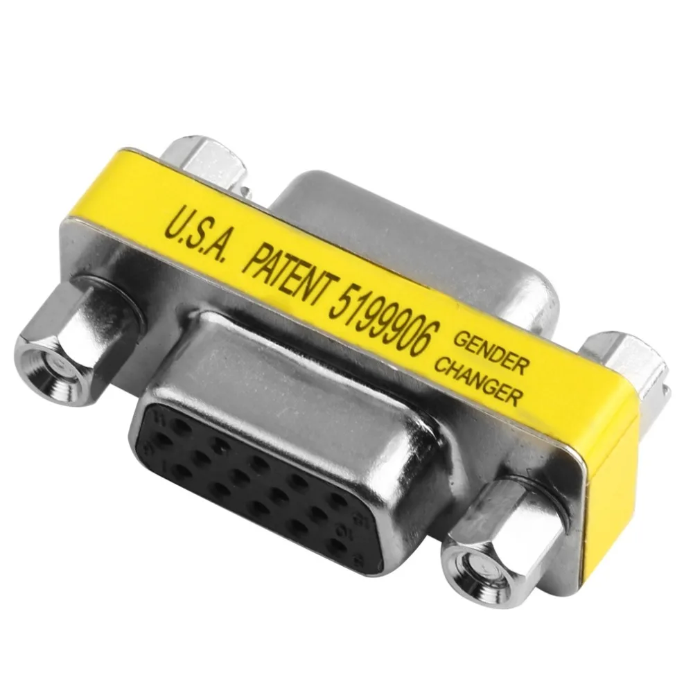 New Female to Female VGA HD15 Pin Gender Changer Convertor Adapter for Monitors Projectors VGA Splitters KVM Computer