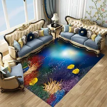 3D принт подводный мир морские животные полистер Противоскользящие коврики для пола Коврик для улицы кухни спальни коврик ковер домашний декор