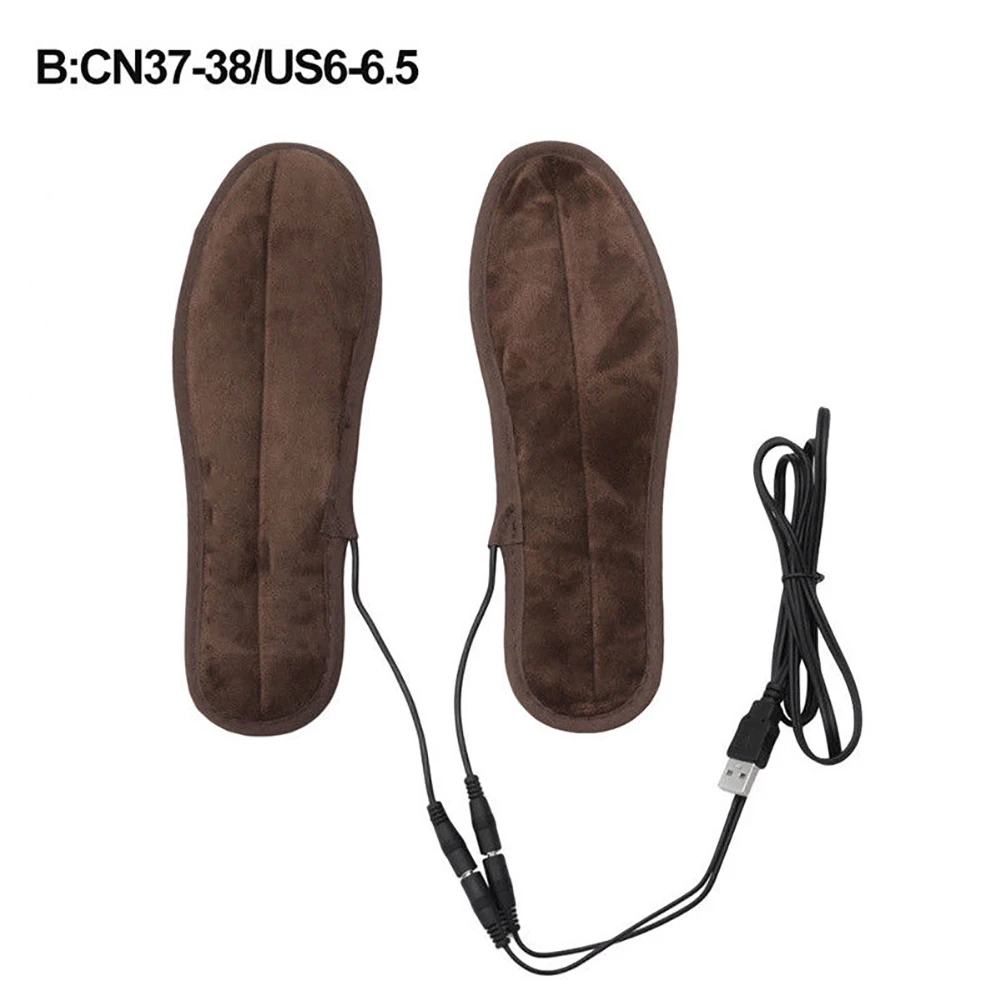 Ботинки с электрическим подогревом стельки USB перезаряжаемые гетры для ног Pad для мужчин женщин питание Плюшевые Мех животных зимние
