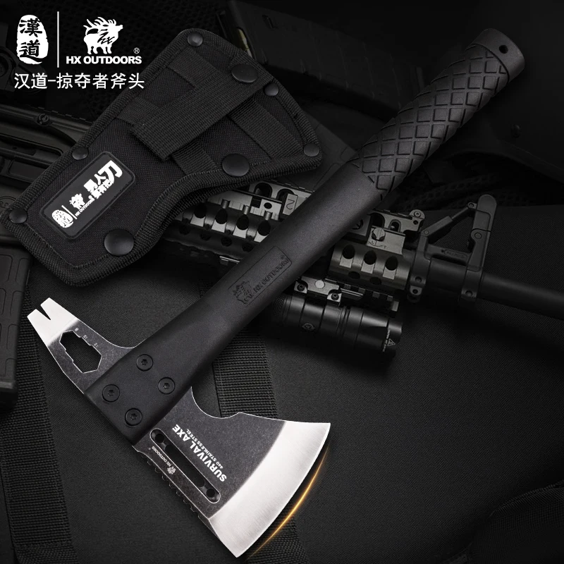 HX OUTDOORS FT-05A في الهواء الطلق مهندس الفأس ، متعددة وظيفة الدفاع الذاتي بقاء الفأس ، التكتيكية الفأس عالية صلابة sharp