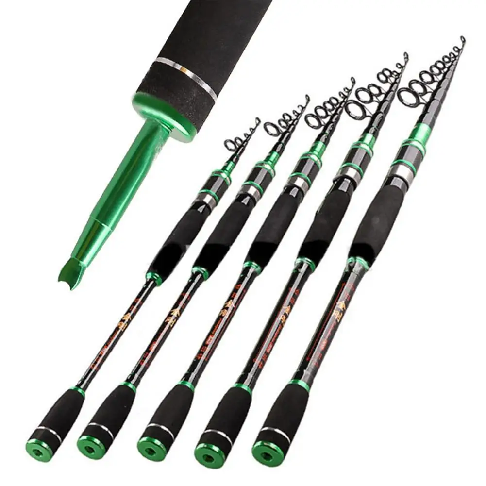 LumiParty Telescopic Fishing Rod Graphite Carbon Fiber Travel Portable