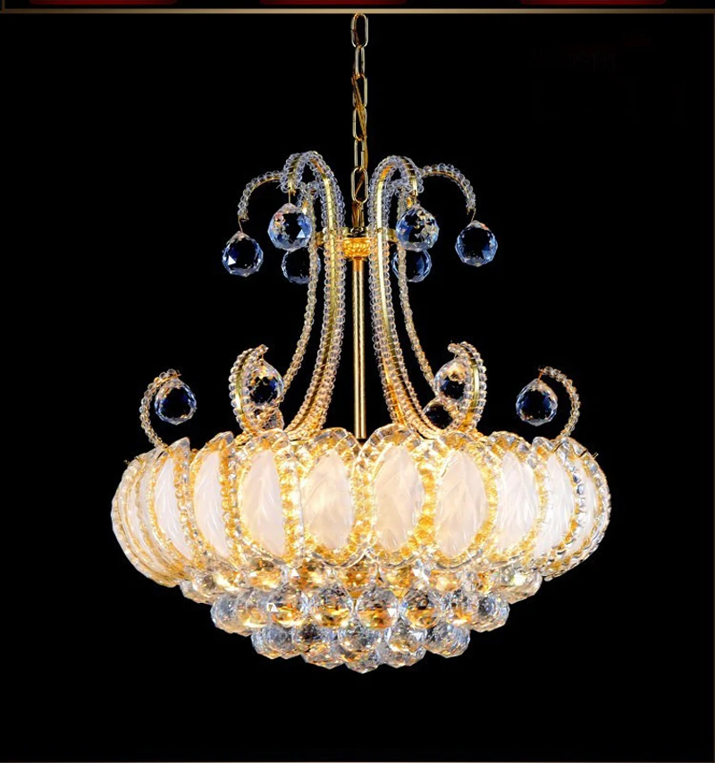Modern luxury golden crystal lamp living room minimalism restaurant