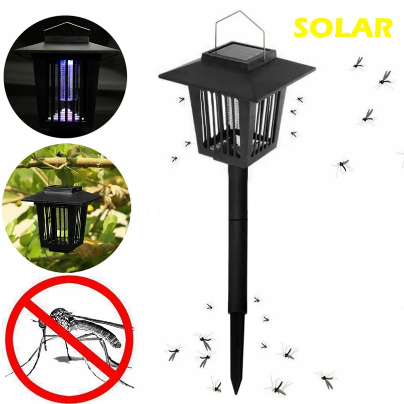 Практичная лампа от комаров, подвесная или автономная, на солнечных батареях, светодиодный противомоскитная лампа для сада, Moskito, лампа-убийца 40JUN26