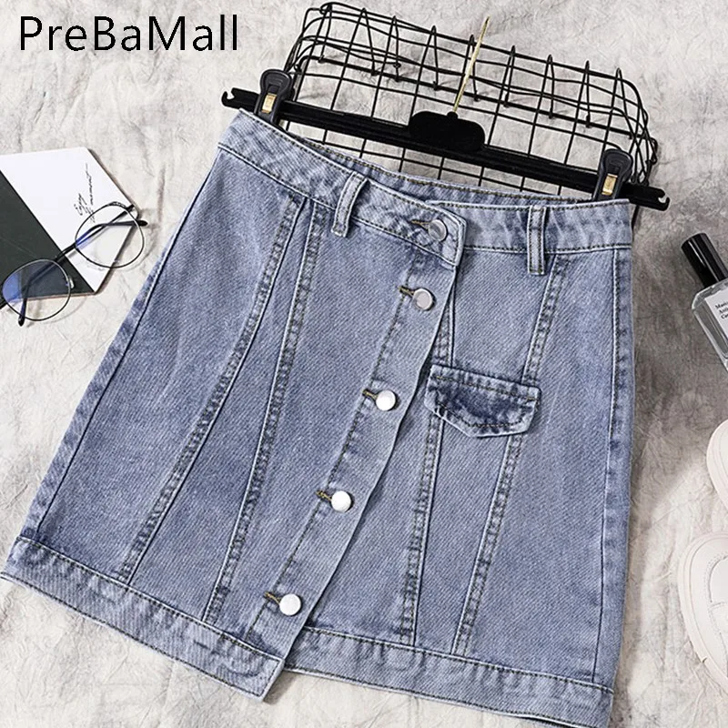 Fashion High Waist Denim Skirt Women 2019 Summer Casual Single Breasted Irregularity Mini Short Jeans Skirt Female C90 Fashion High Waist Denim Skirt Women 2019 Summer Casual Single Breasted Irregularity Mini Short Jeans Skirt Female C90
