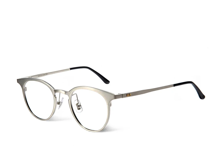 

New Fashion Round Metal Plain prescription eye Glasses Vintage Gentle Brand Design Reading Eyewear Frame Oculos De Grau with Box