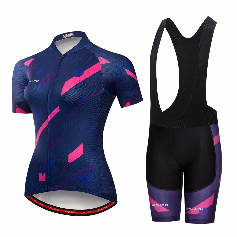 2018 Pro Team Cycling Jersey Sets Women Summer Blue