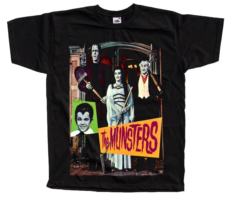 Мужская забавная футболка в стиле Харадзюку The Munsters Horror Moviegreen с 3D принтом черепа