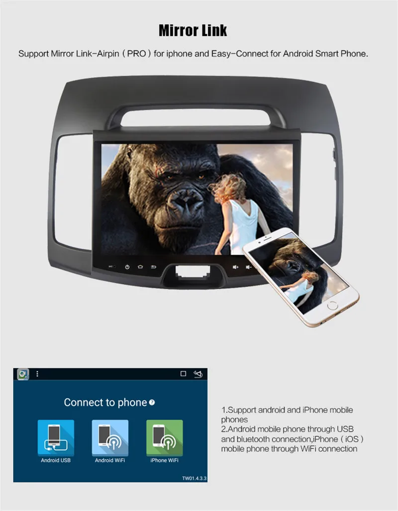 Top Roadlover Android 8.1 Car Multimedia Autoradio For Hyundai Elantra 2015 Stereo GPS Navigation Magnitol 2 Din Player Video NO DVD 21