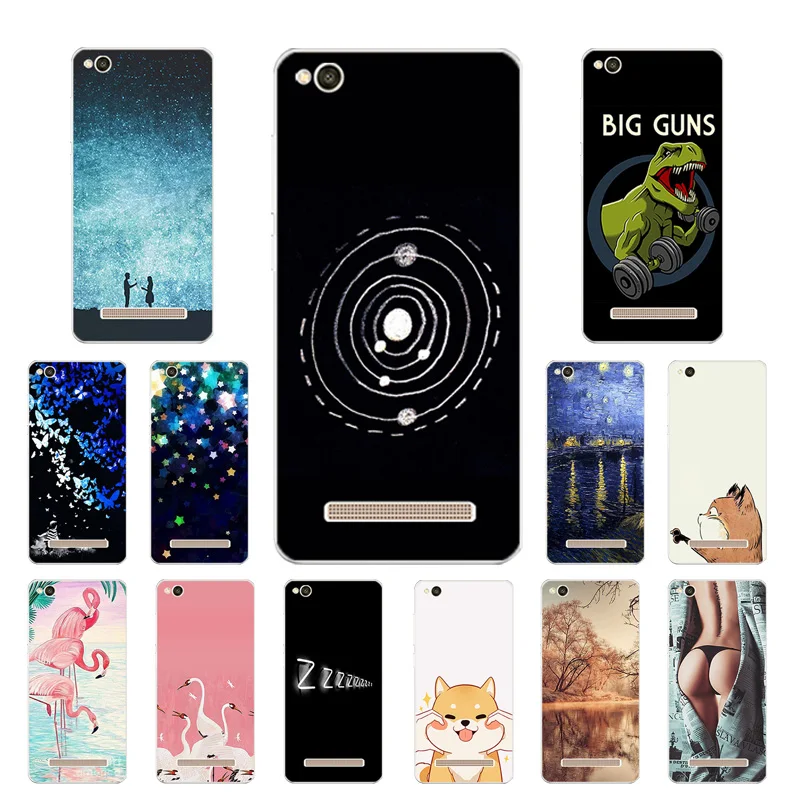 Cases for Xiaomi Redmi 4A BIG GUN Printing 5.0&quot Soft Case 4a Cover Silicone 4 A Redmi4a Bags |