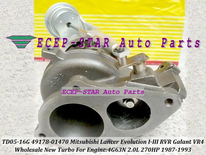 TD05-16G 49178-01470 Turbo Turbocharger For Mitsubishi Lancer Evolution I-III RVR Galant VR4 1987-93 4G63N 2.0L 270HP (5)