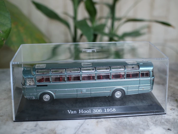 Высокая имитация бельгийского VanHool 306-1958 винтажный автобус, 1: 72 модели автомобилей из сплава, металлические Литые изделия, коллекционные игрушечные транспортные средства