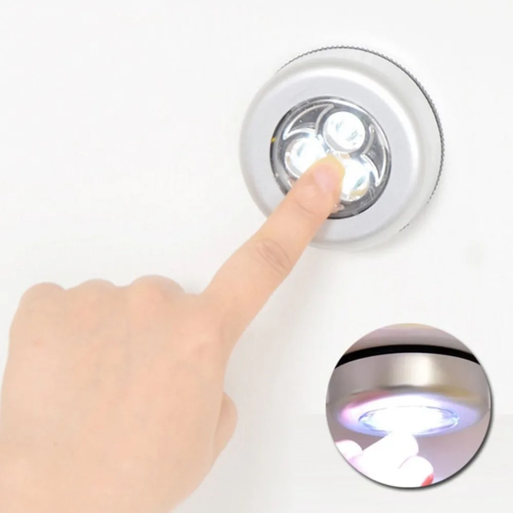 

LED ceiling lamp Led Creative Paste Night Light Pat Light Touch Emergency Light 3 Led Bulbs Use Multiple