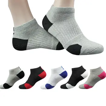 

1Pair Men's Basketball Socks Breathable Cotton Thick Towel Bottom Boat socks Outdoor Sports Running Short Socks