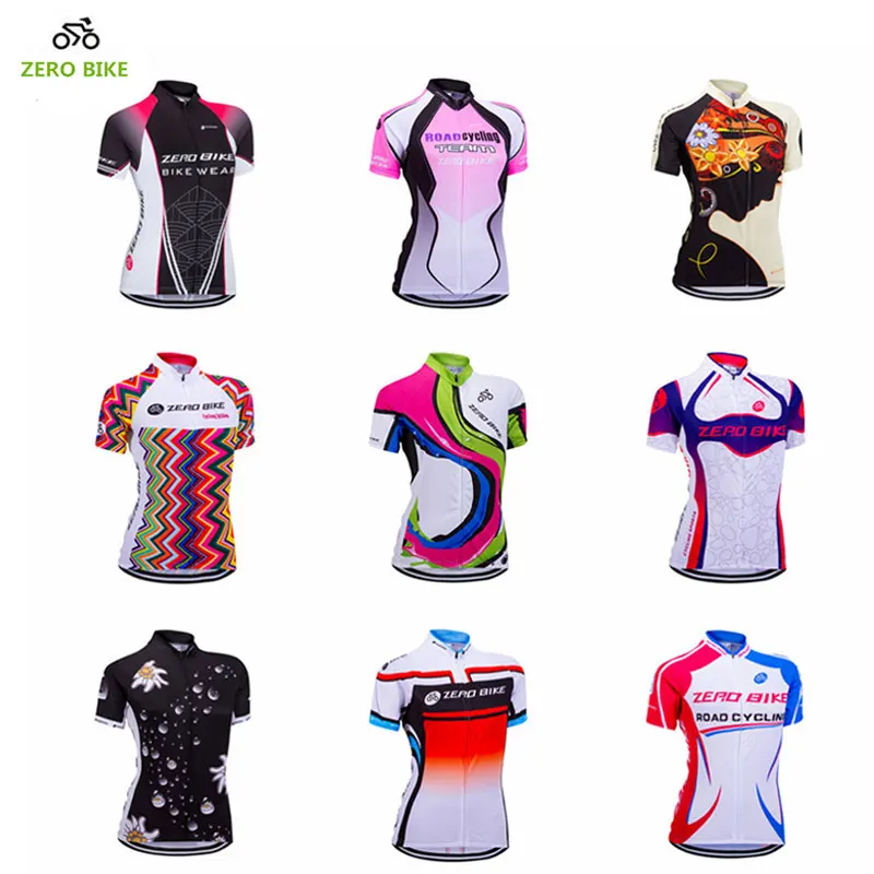ZEROBIKE camiseta de ciclismo de manga corta de secado rápido transpirable MTB ropa de bicicleta con cremallera completa camiseta ropa ciclismo talla de EE. UU.
