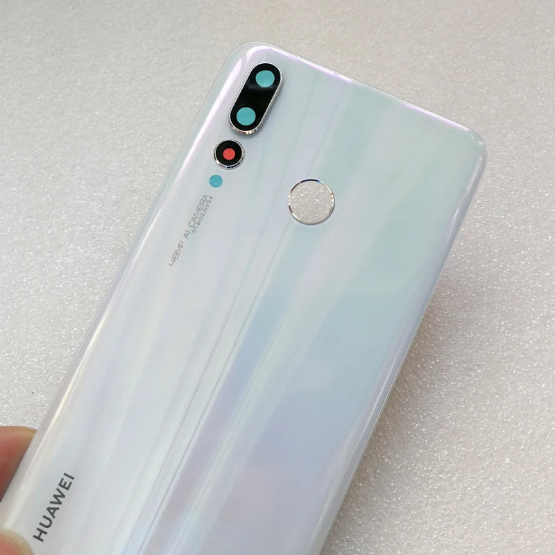 Новинка, задняя крышка из закаленного стекла для huawei Nova 4 VCE-AL00, запасные части, крышка для батареи, корпус+ рамка для камеры+ крышка для вспышки