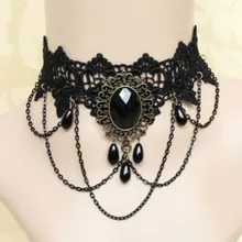 Новое поступление, модное женское Ювелирное колье, винтажное кружевное круглое ожерелье для женщин, подарок