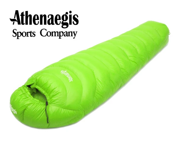 Athenaegis Mummy style 1000G / 1200G bela gosja puhasta puha lahko zalepljena ultralahka nepremočljiva spalna vreča