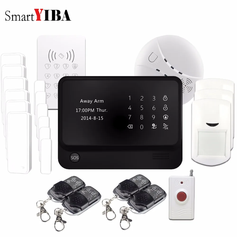 SmartYIBA G90B Plus GSM Wi-Fi сигнализация комплект DIY работа с ip-камерой приложение дистанционное управление домашняя сигнализация SOS Аварийная сигнализация движения