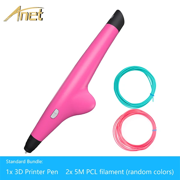 VP05 Pink Pen Anet низкой температуры 3d Ручка с светодиодный индикаторы DIY ручка 3D печатная нить для заправки зажигалок 3d принтер Ручка для детей дизайн рисунок пером - Цвет: VP05 Pink Pen