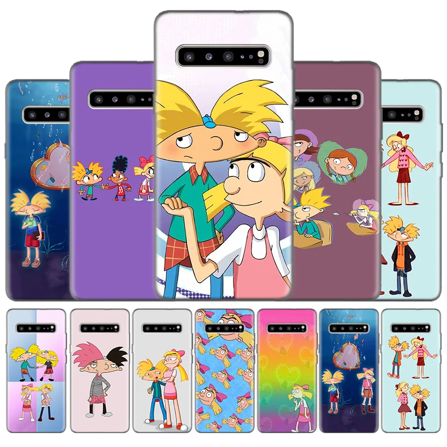 

Silicone Case Cover For Samsung Galaxy S10 S10e 5G S9 S8 J8 J6 J4 Plus 2018 M40 M30 M20 M10 Fundas Capa Hey Arnold cartoon