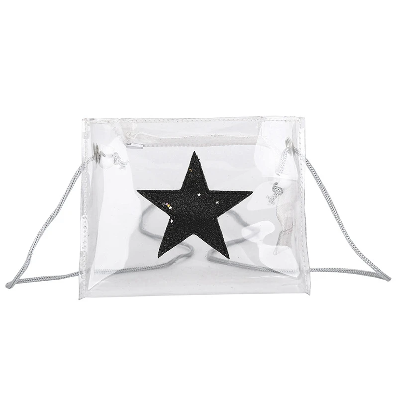 

New Ladies Single Shoulder Transparent Star Bag Fashion Wild Bag Casual Messenger Bag