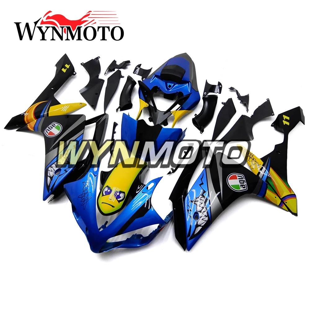 

Complete Fairings Kit For Yamaha YZF1000 2007-2008 R1 Year 07 08 Injection ABS Plastics Panels Cowlings Bodywork Blue Yellow New