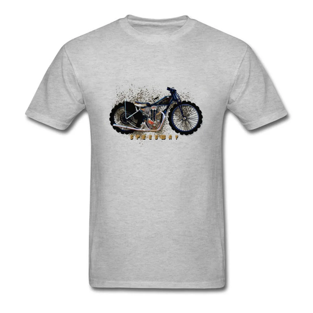 Leisure Casual Men's T-shirts 2018 Hot Sale Mother Day Short Sleeve Crew Neck Pure Cotton Tops & Tees Customized Tops Shirt Vintage Excelsior Jap Speedway Bike by MotorMa grey