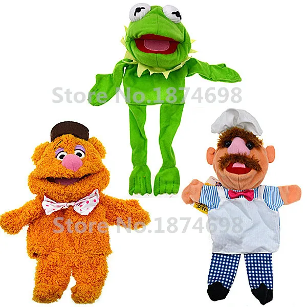 The Muppets Puppet Kermit Frog Fozzie Bear Swedish Chef Plush Toy 28cm