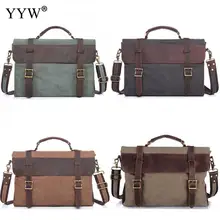 Мужской деловой портфель, винтажная мужская сумка, коричневые сумки-тоут для мужчин, повседневная темно-серая Холщовая Сумка, чехол для мужчин ts 5 цветов