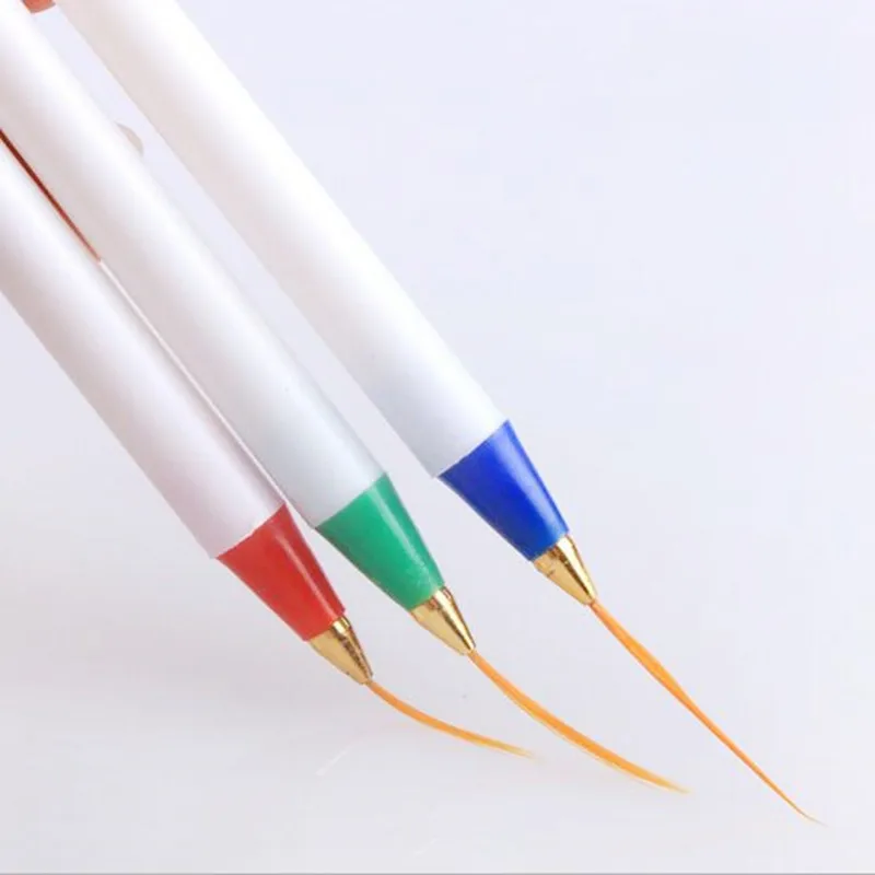 

3pcs/set White Nail Brush Ongle Liner Brushes Drawing Design Set Salon Tools Striping Line Pen Painting Pen Nail Tools