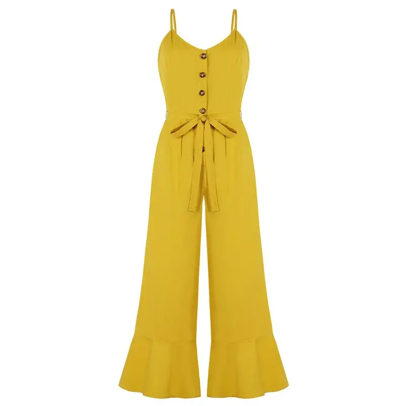

Sexy Party Boho Travel Beach Plus Size African Women Jumpsuits Casual Loose Wide Legs Thin High Waist Strapless Female Rompers