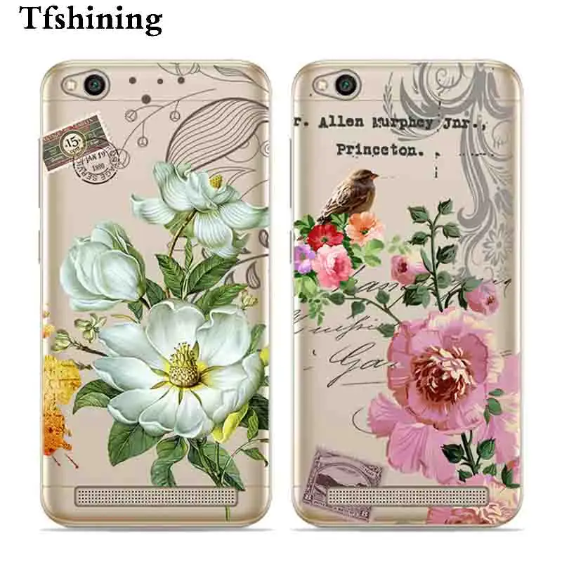 Tfshining TPU 5.0&quot For Xiaomi Redmi 5A Case Silicone Phone Painting Back Protective for Xiomi Capa |