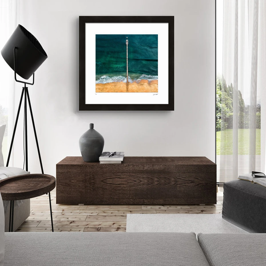 Green Sea Bridge Canvas Paintings Printed Seaside Landscape Posters and Prints Wall Art Pictures Living Room Home Decorstion (3)