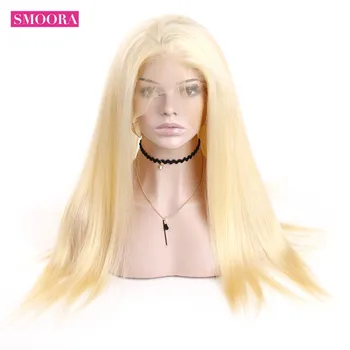 

613 Blonde Full Lace Human Hair Wigs Light Brown Lace Wig Natural Hairline With Baby Hair 150 Density Brazilian Straight NonRemy