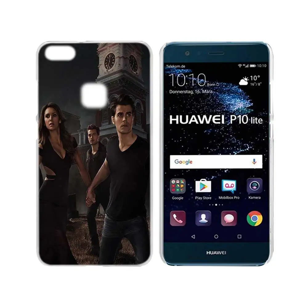 Прозрачный жесткий чехол для телефона SHELI The Vampire diaries для huawei P8 P9 P10 P20 Lite Plus Pro mate 10 Lite - Цвет: 015