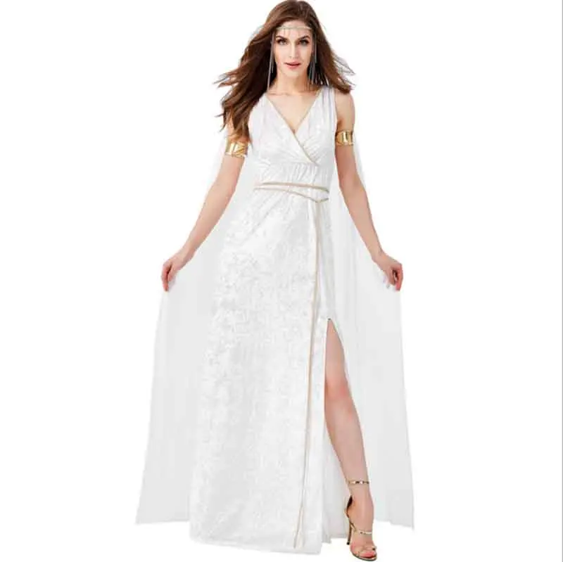 

Adult Women Roman Senator Costume Greek God Costume Halloween Costume For Women White Toga Ancient Roman Costume Plus Size