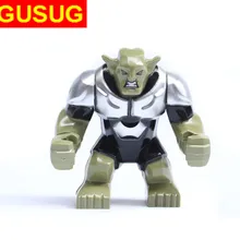 GUSUG 50 шт. 0183 строительные блоки Супер Герои действия 7 см Большой Зеленый Гоблин детские игрушки, строительные блоки
